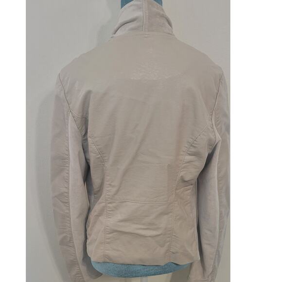 Anthropologie Blank NYC Jacket Womens Medium Drapey Moto Vegan Leather Boho - Picture 6 of 12